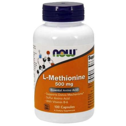  L-Methionine 500 mg 100 kapszula Metionin Now Foods