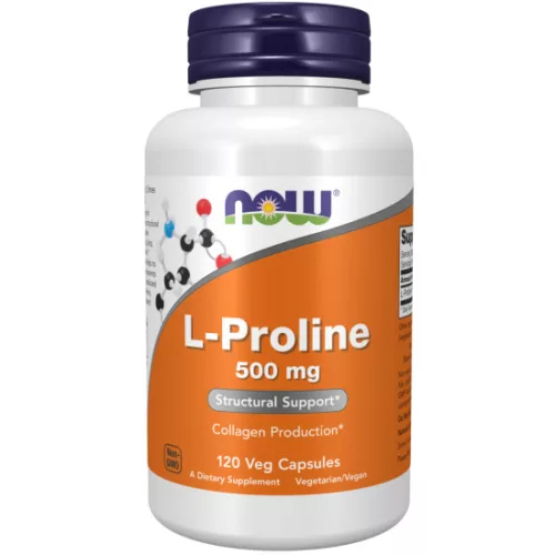 Now Foods L-Proline 500 mg 120 db vegán kapszula 
