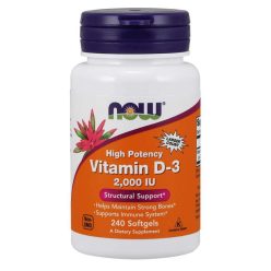 Now Foods D3-vitamin 2000 IU 240 lágyzselatin kapszula