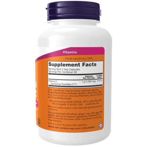 Now Foods Liposomal Vitamin C 1000mg 120 db vegán kapszula