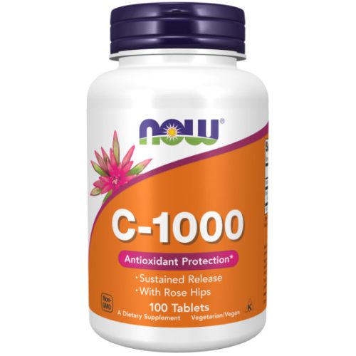 Now Foods C vitamin 1000 lassabb felszívódású csipkebogyóval 100 tabletta 
