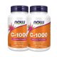 NOW Foods C-vitamin 1000 lassabb felszívódású csipkebogyóval DUO pack 2x100 tabletta