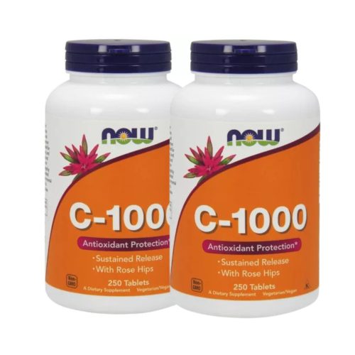 NOW Foods C-vitamin 1000 mg elnyújtott felszívódású DUO pack 2x250 tabletta 