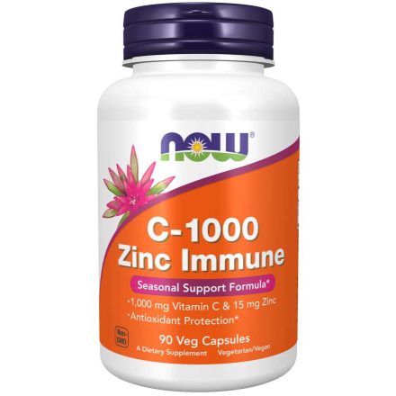 C-1000 Zinc Immune 90 Vegkapszula C1000 Now Foods