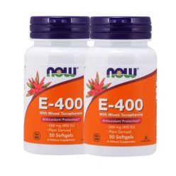   Now Foods E-vitamin 400 természetes 2x1 doboz, 2x50 db softgels csomagban olcsóbb!