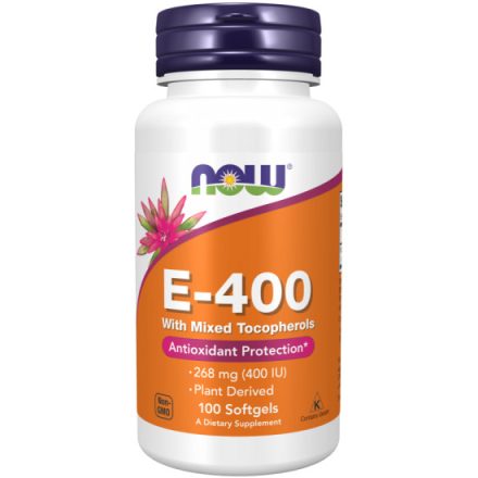 E-vitamin 400 100 softgels Now Foods