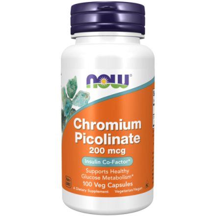 Chromium Picolinate 200 mcg Króm 100 kapszula Now Foods