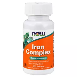 Now Foods Iron Bisglycinate Complex vas 100 db tabletta 
