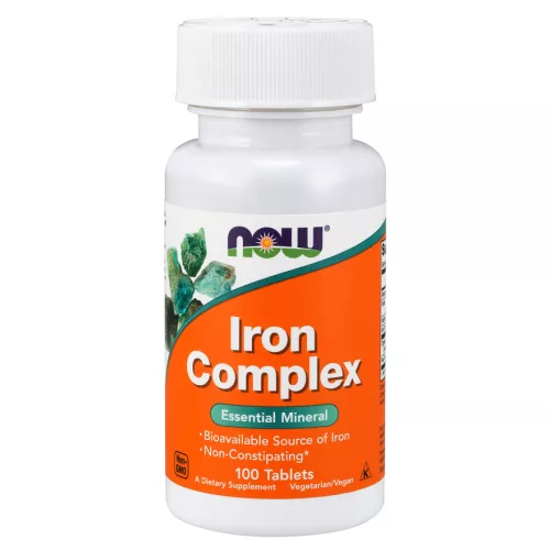 Now Foods Iron Bisglycinate Complex vas 100 db tabletta 
