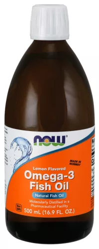 Now Foods Omega 3 Fish Oil citromos halolaj 500ml 