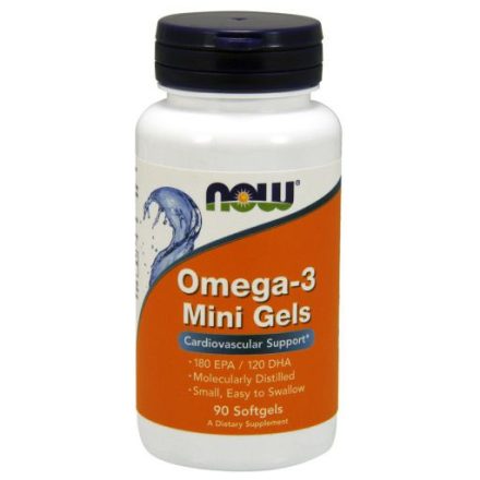 Omega-3 Mini Gels 90 softgels Halolaj Now Foods