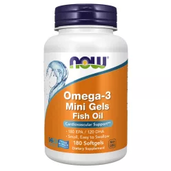 Now Foods Omega 3 Mini Gels 180 softgels Halolaj 