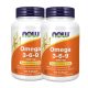 NOW Foods Omega 3-6-9 csomag 2x100 db DUO pack lágyzselatin kapszula