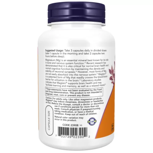 Now Foods Magtein Magnesium L-Threonate 90 db vegán kapszula