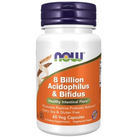 Acidophilus Bifidus 8 Billion 60 kapszula Now Foods