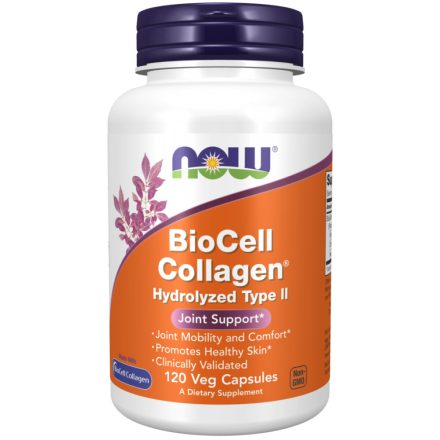 BioCell Collagen® Hydrolyzed Type II - 120 Veg Kapszula Now Foods
