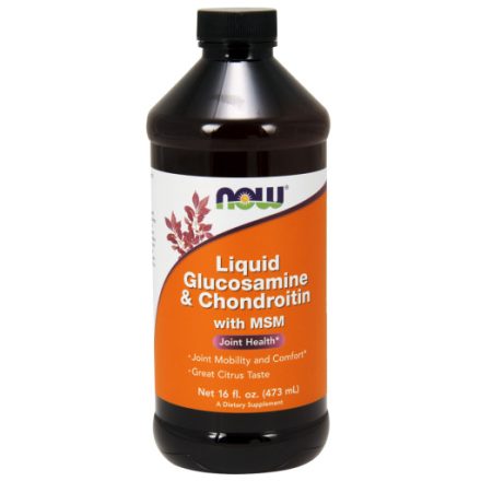 Liquid Folyékony Glucosamine &Chondroitin with MSM 473ml Now Foods 