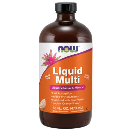 Liquid Multi vitamin narancs ízesítésű 473 ml Now Foods