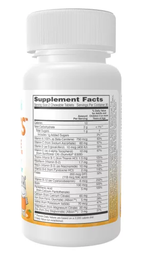 Now Foods Kid Vits Juicy Orange gyerek multivitamin narancs ízű 60 db rágótabletta