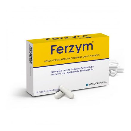 Specchiasol Ferzym® bélflóra kapszula - nemzetközi törzsgyűjteményben letétbe helyezett probiotikum, szinergista prebiotikummal, B-vitaminokkal