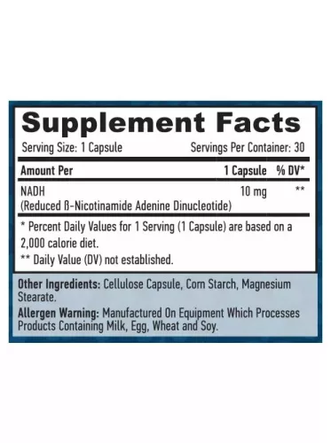 Haya Labs NADH 10 mg 30 vegán kapszula 