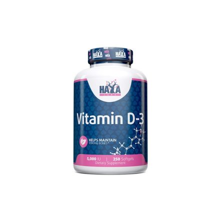D3 vitamin 5000 NE  250 lágyzselatin Haya Labs