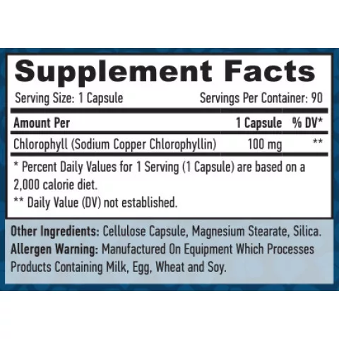 Haya Labs - Chlorophyll- Krolofill antioxidáns- 100mg 90 vcaps 