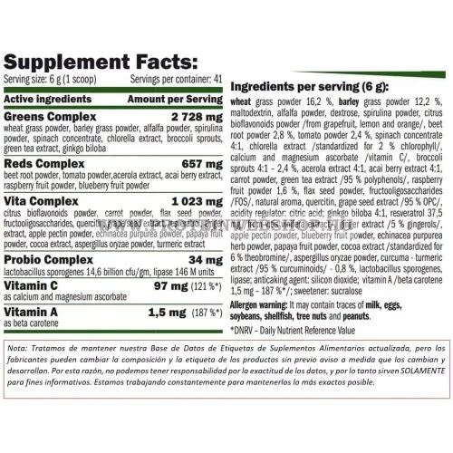 AMIX Nutrition - GreenDay® Greens & Reds + Fruity 250g por