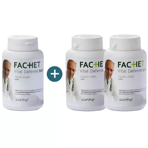 Dr Fachet Gyógygomba Vital Defense PLUS és BASIC 2+1 darabos csomag 120+60 db